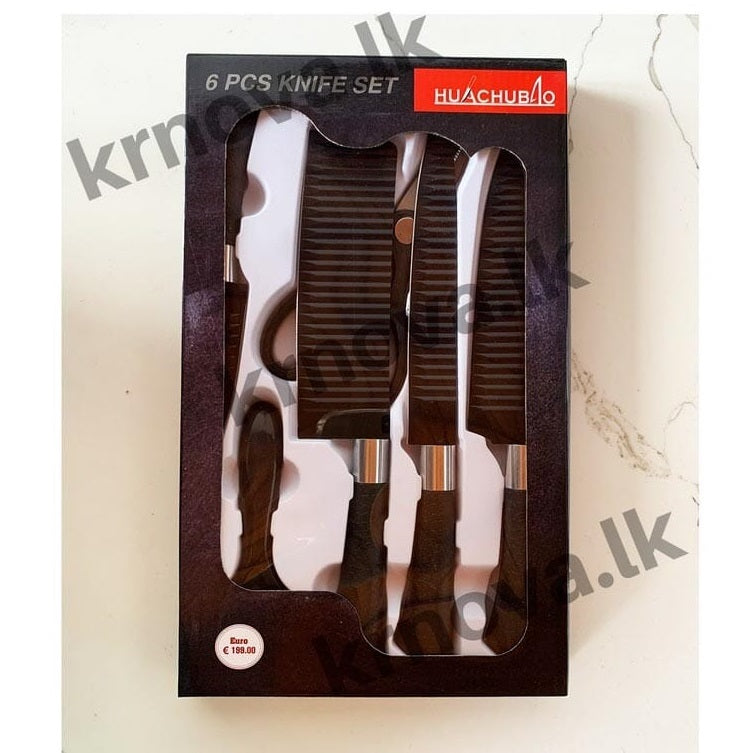6PC Black Stainless Steel Kitchen Knife Set