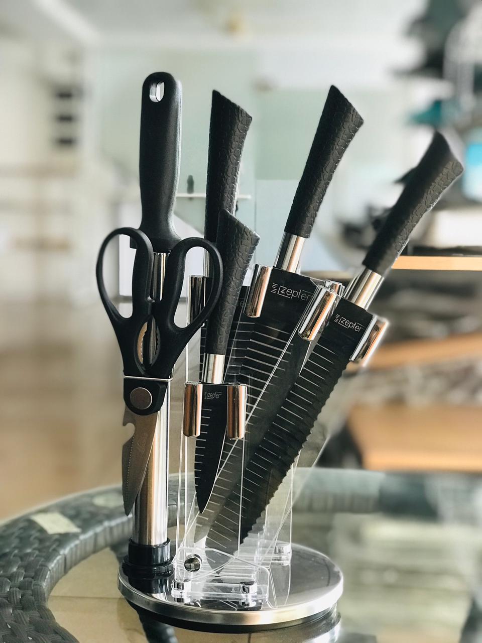 FENG KING Rotating Kitchen Knife Set