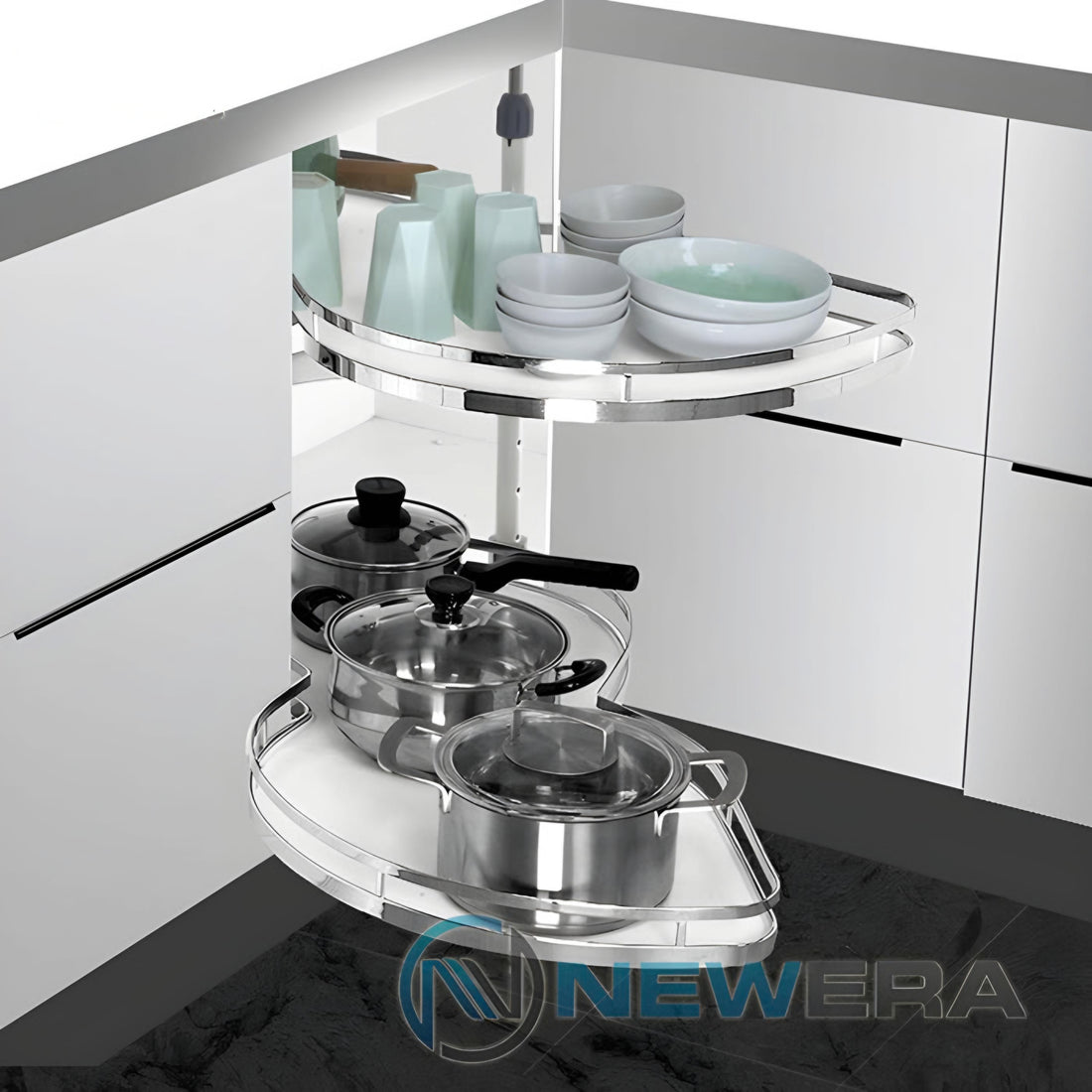 New Era Corner Cabinet Organizer