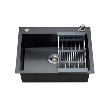 Stainless Steel 304 Handmade Single Bowl Sink with drainer - 50x40cm