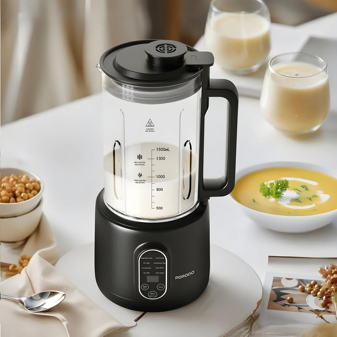Porodo Lifestyle 600W Black Nut Milk Maker - 1636G