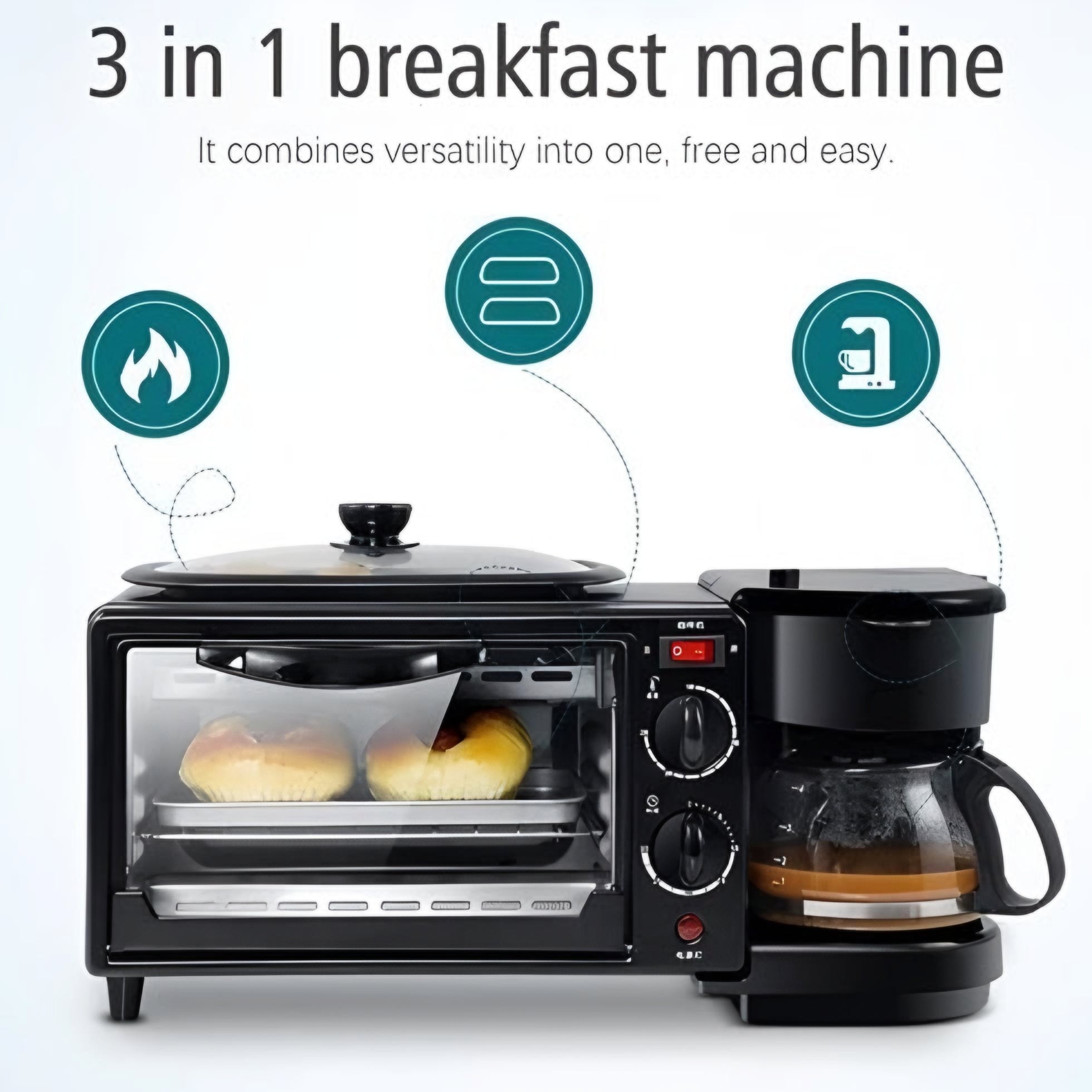 3 in 1 Multi-Function Breakfast Maker | Kitchen Warehouse LK