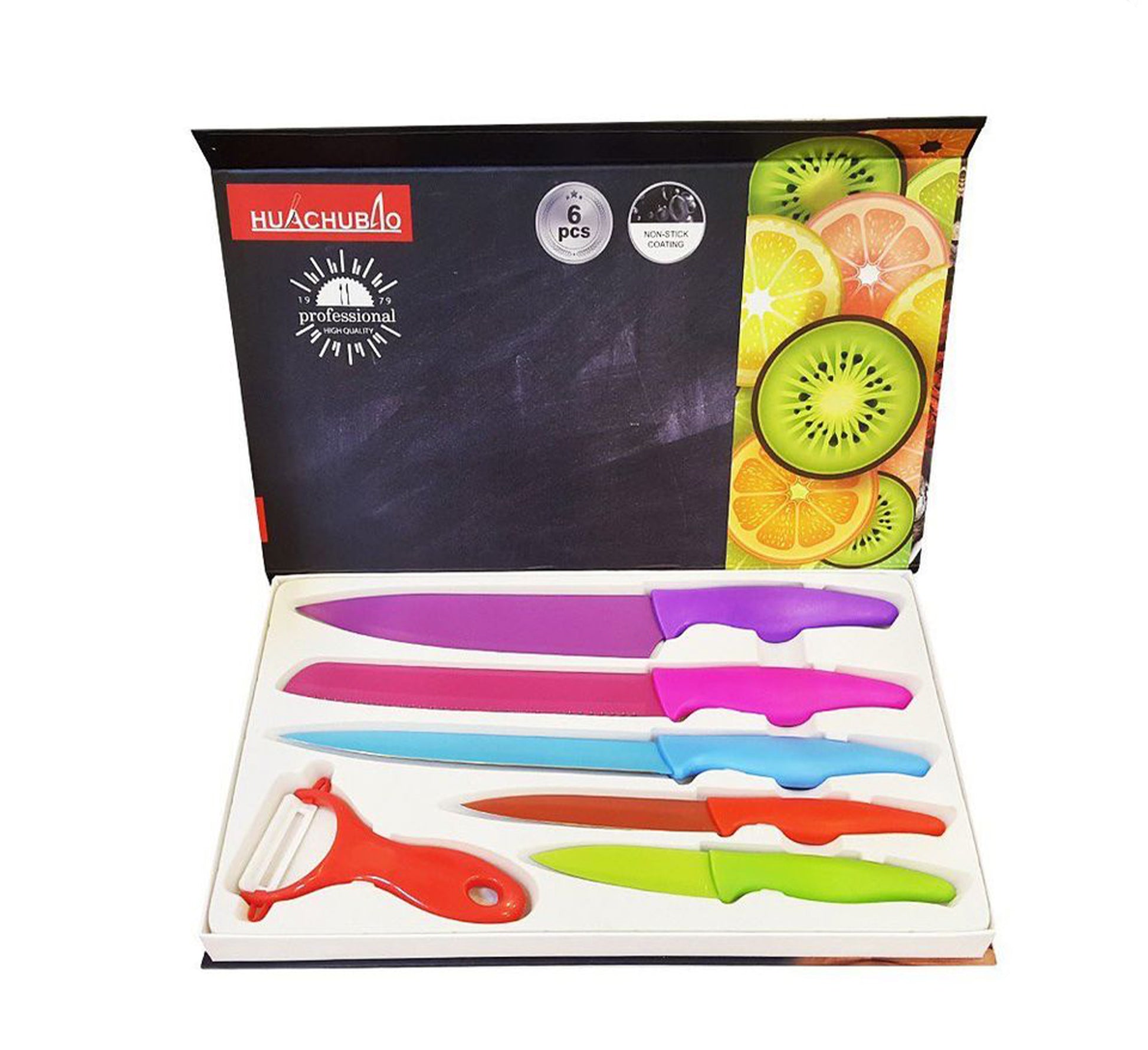 6 Pc SS Multicolored Knife Set