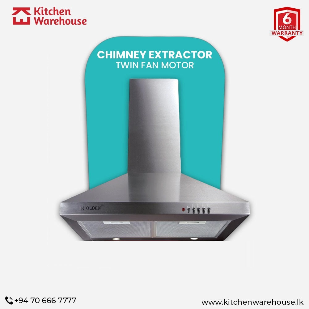 SS Chimney Type Cooker Hood Golden Omega - 60cm