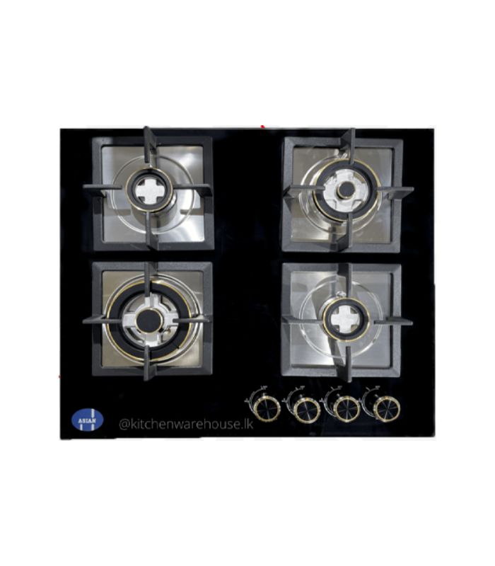 Asian 4 Burner Gas Cooker Glasstop