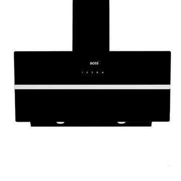 Boss 90cm Range Hood Black Glass