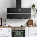 Boss 90cm Range Hood Black Glass