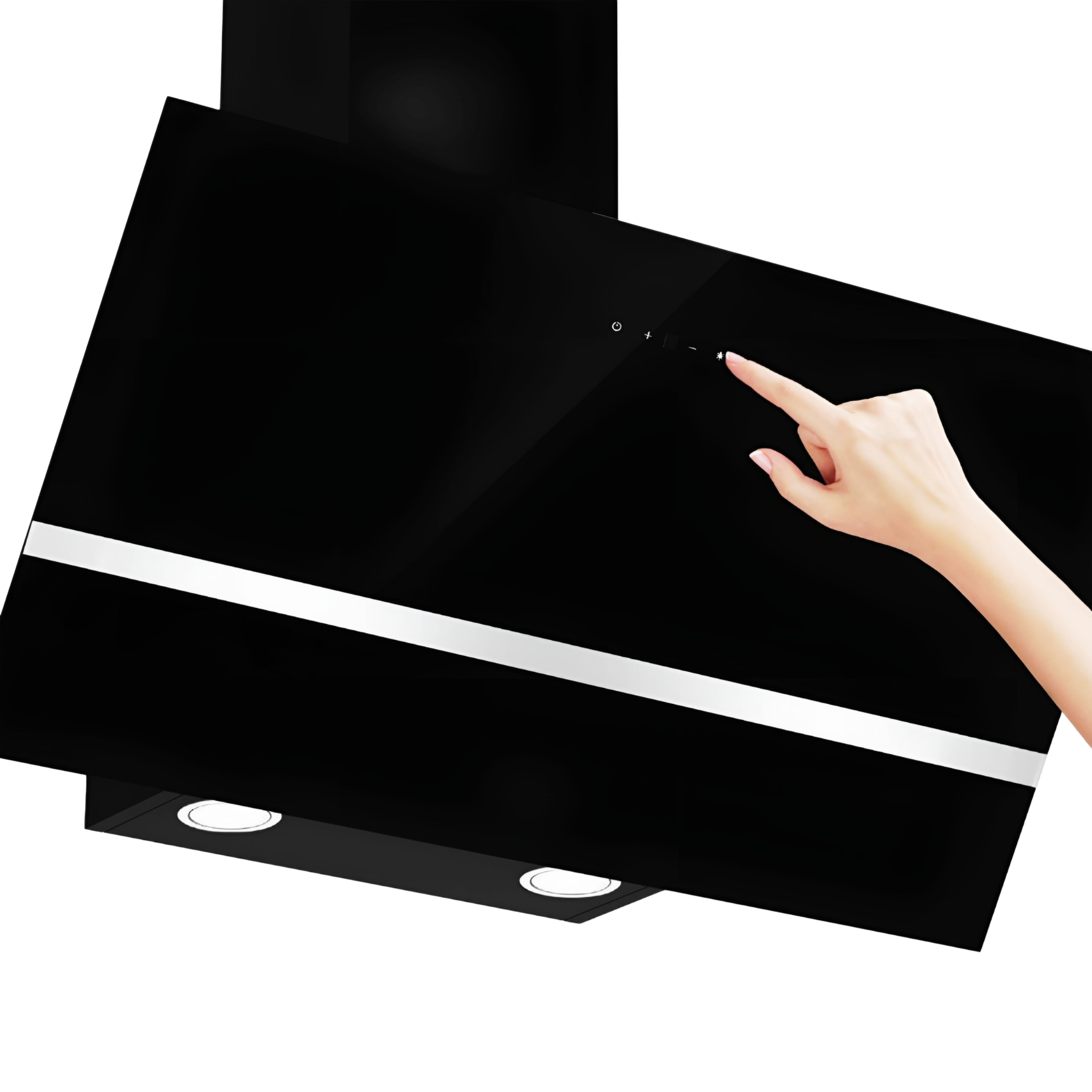 Boss 90cm Sensor Range Hood Black Glass | Kitchen Warehouse LK