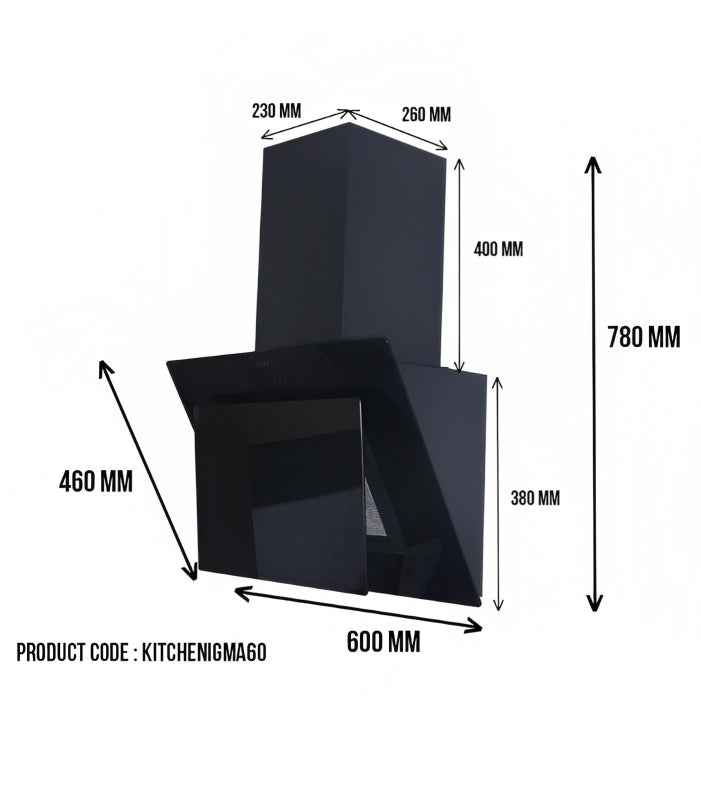 Carysil 60cm Range Hood Touch