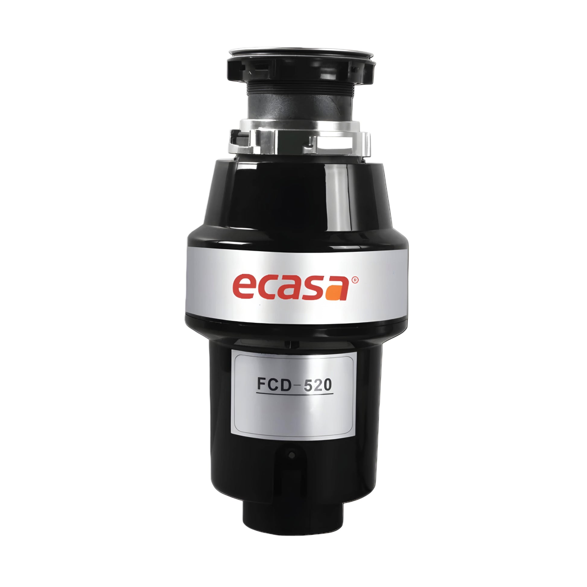 ECASA Food Waste Disposer FCD-520, primarily black in color with a visible brand label on the side.
