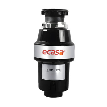 ECASA Food Waste Disposer FCD-520, primarily black in color with a visible brand label on the side.