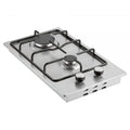 Euro 30cm Stainless Steel 2 Burner Gas Cooker