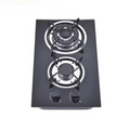Euro 30cm Tempered Glass 2 Burner Gas Cooker