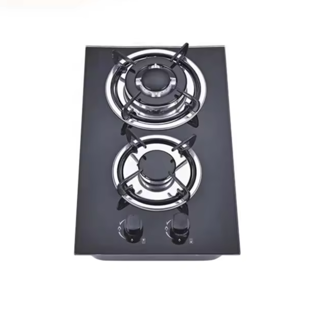 Euro 30cm Tempered Glass 2 Burner Gas Cooker