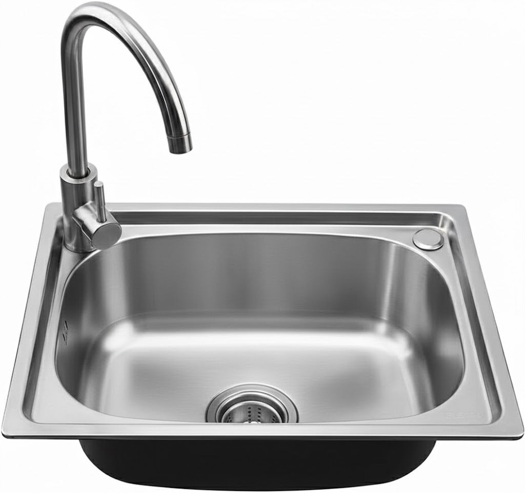 Euro 50 x 40cm Single Bowl Sink with Tap