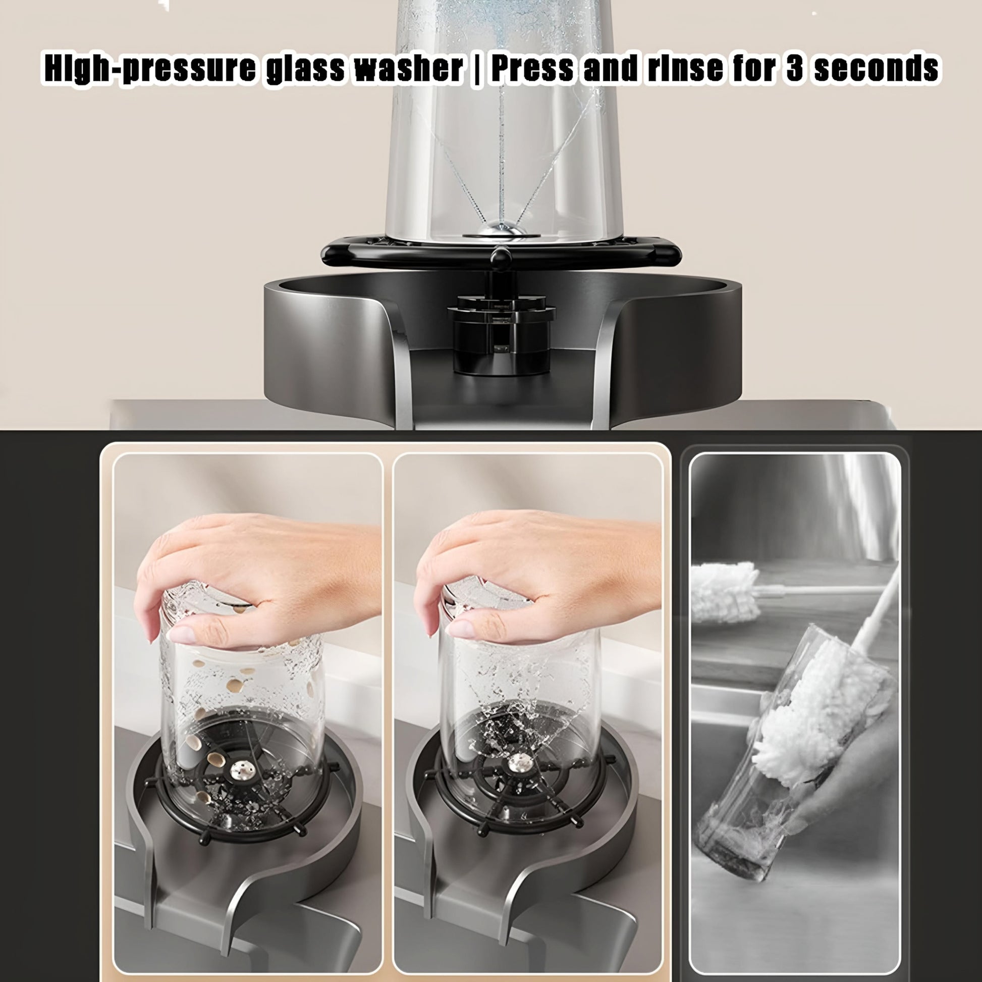 Euro 78 x 46 cm Waterfall Kitchen Sink with Sleek Round Strainer and Drainer