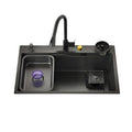 Euro 78 x 46 cm Waterfall Kitchen Sink with Sleek Square Strainer and Drainer