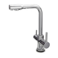 Euro Dual-Handle Matte Stainless Steel Mixer Tap