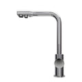 Euro Dual-Handle Matte Stainless Steel Mixer Tap
