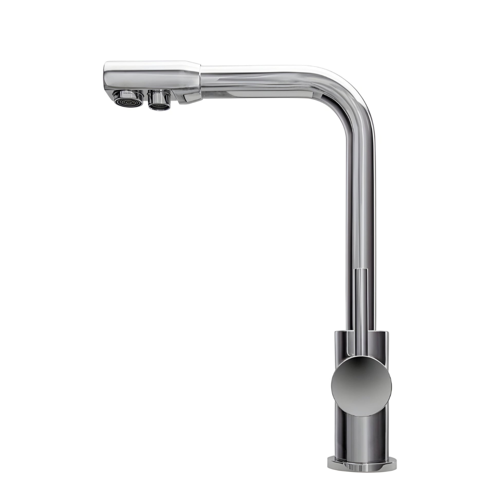 Euro Dual-Handle Matte Stainless Steel Mixer Tap