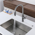 Euro Gunmetal Grey Pullout Stainless Steel Kitchen Mixer Tap