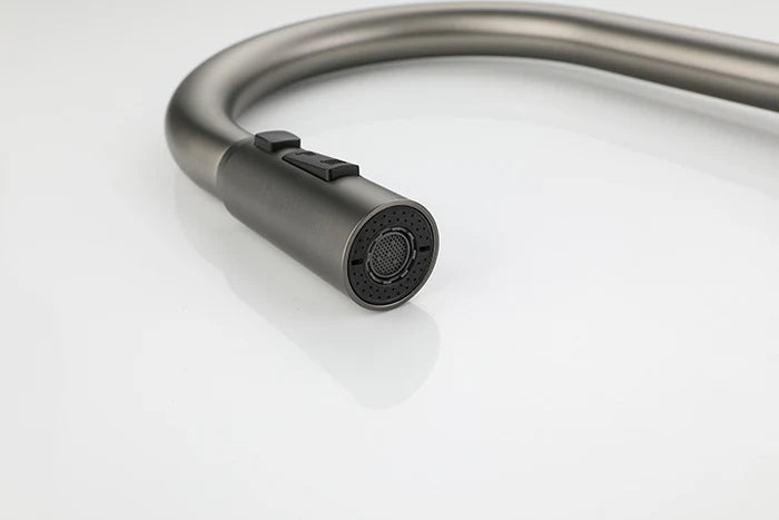 Euro Gunmetal Grey Pullout Stainless Steel Kitchen Mixer Tap
