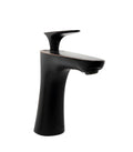 A matte black mixer tap with a contemporary design, featuring a smooth lever and a sleek matt finish.