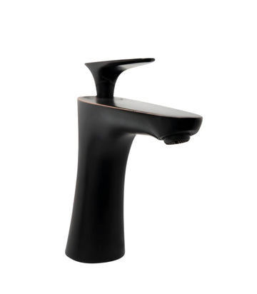 A matte black mixer tap with a contemporary design, featuring a smooth lever and a sleek matt finish.