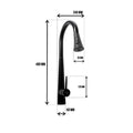 Euro Pullout Kitchen Tap Black SS