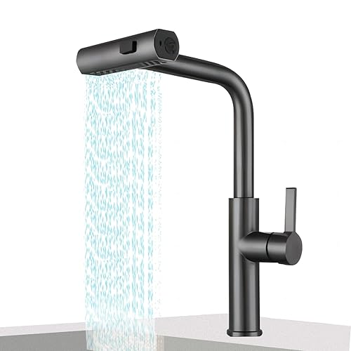 Euro Stainless Steel Pull Out Kitchen Sink Waterfall Tap