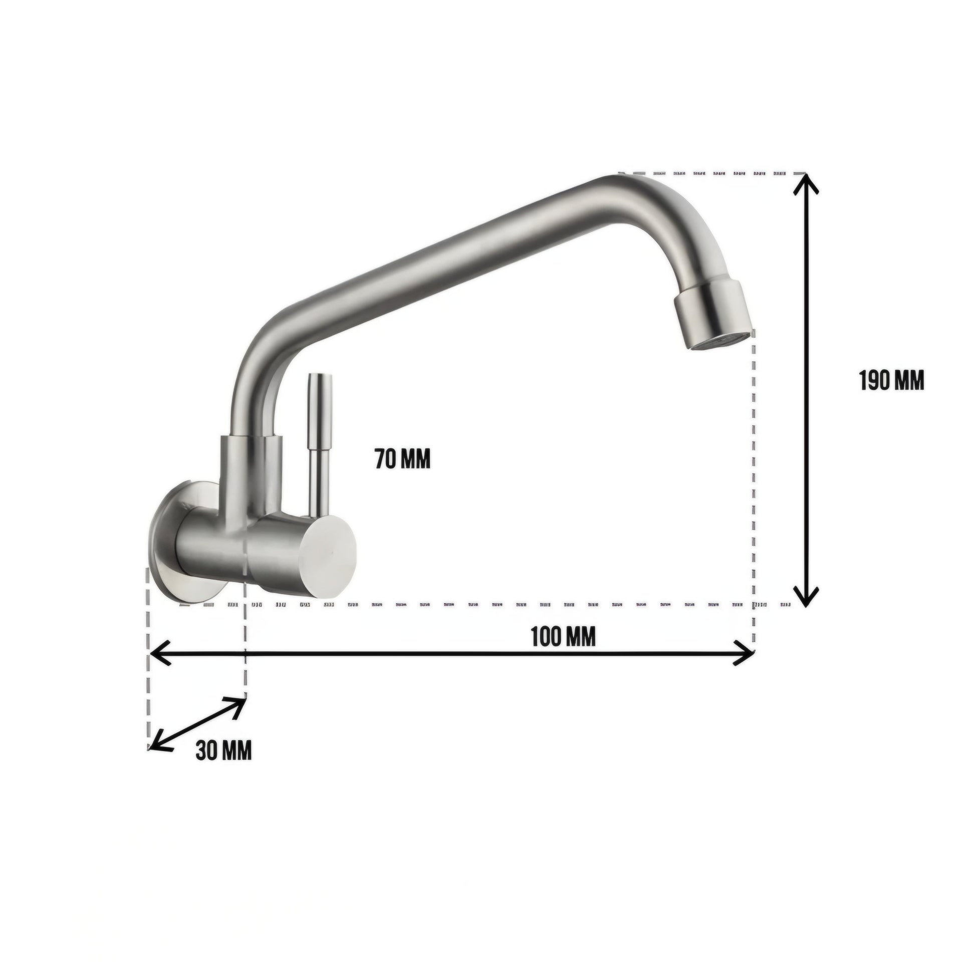 Euro Wall Mount Kitchen Tap