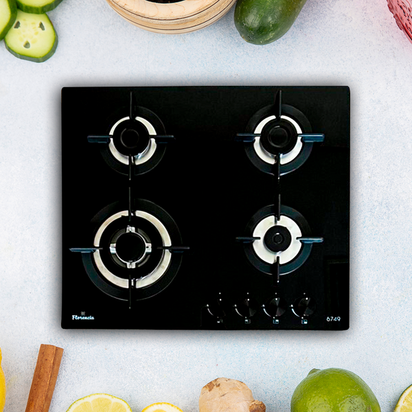 FLORENCIA 4 Burner Gas Cooker Glasstop with Safety | Kitchen Warehouse LK