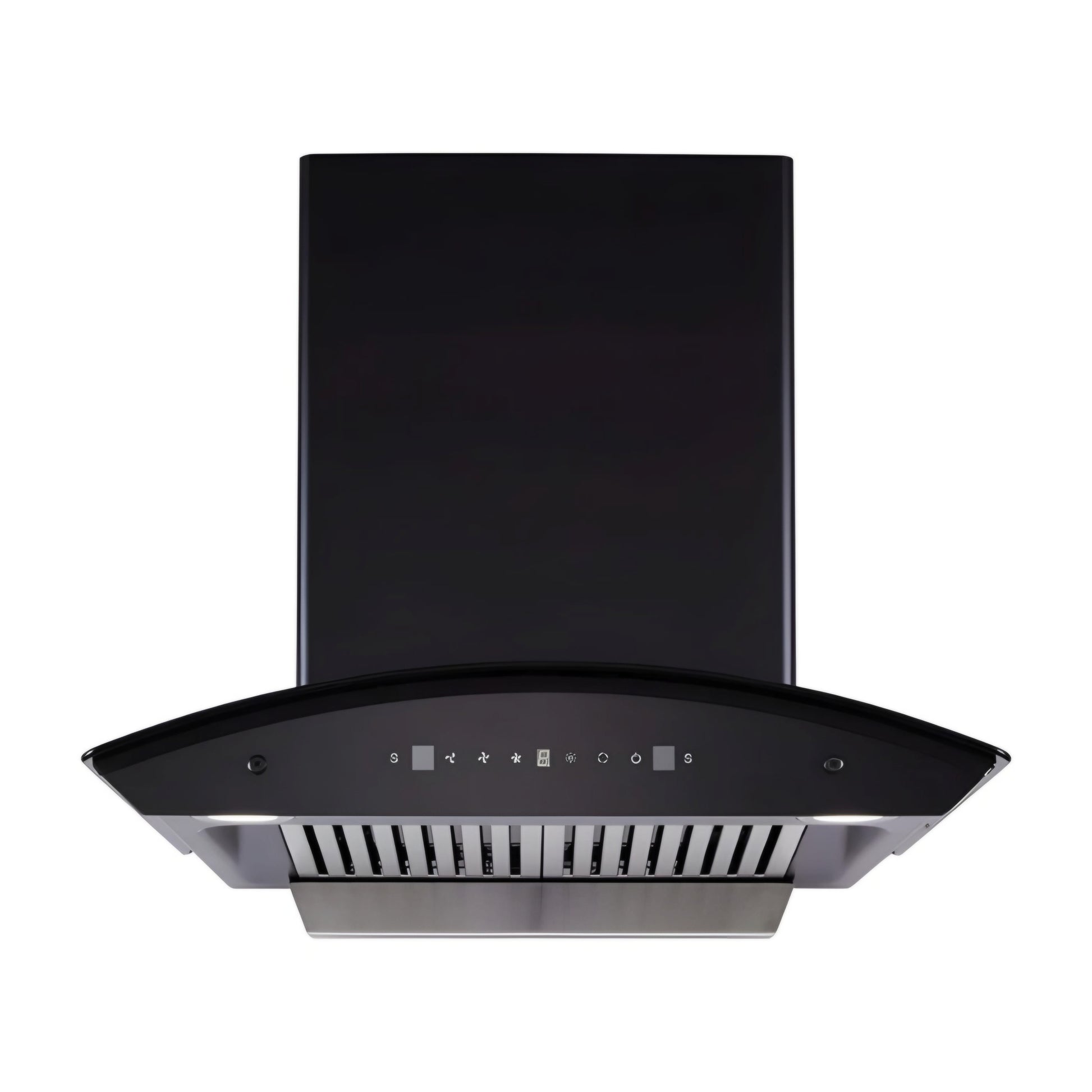 Glare 60cm Range Hood Black Glass