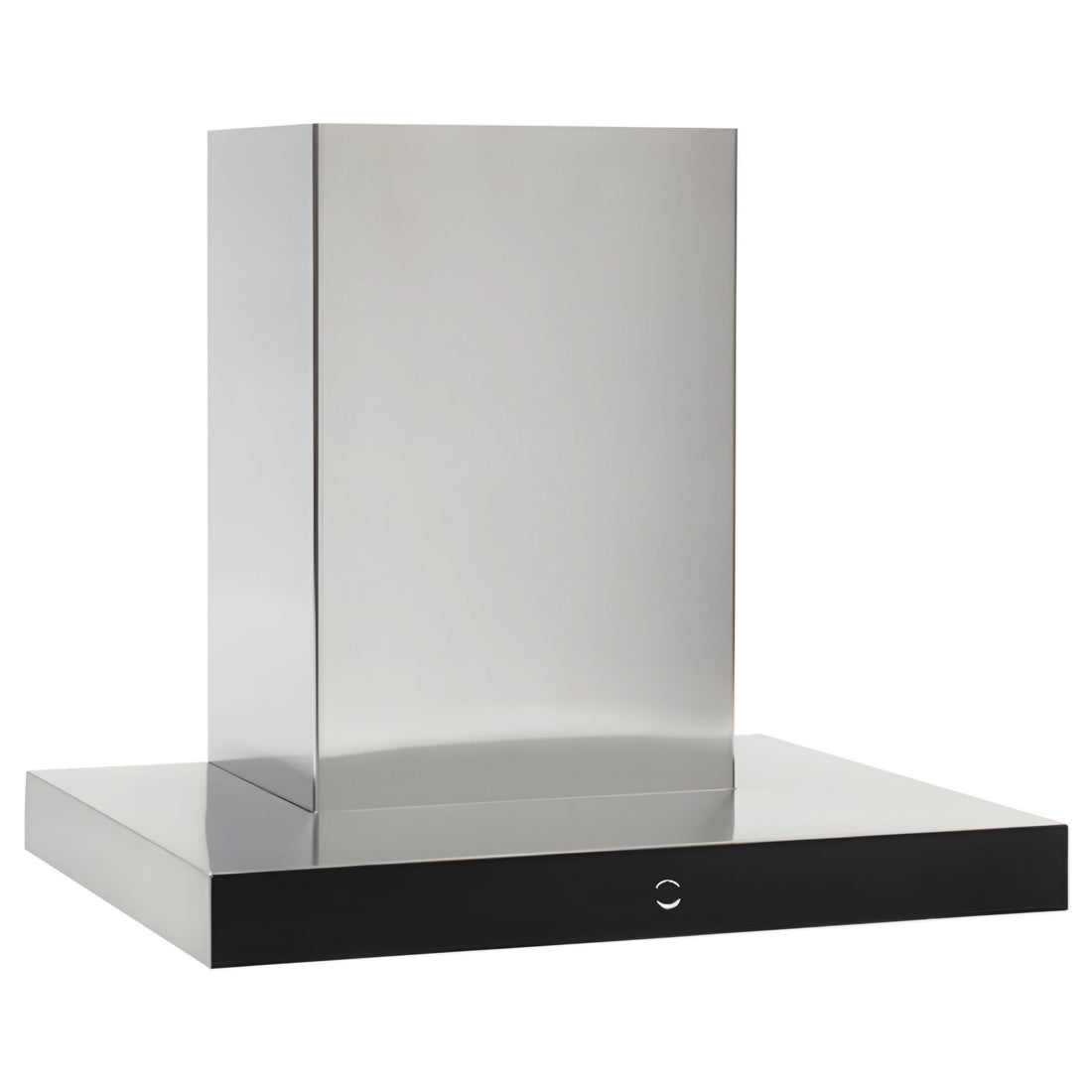 A 60cm stainless steel chimney type cooker hood with a visible touch control panel, featuring a sleek design with a glass finish.