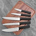 JAULAORS 5 Piece Kitchen Knife Set with Compact Holder