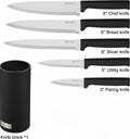 JAULAORS 5 Piece Kitchen Knife Set with Compact Holder