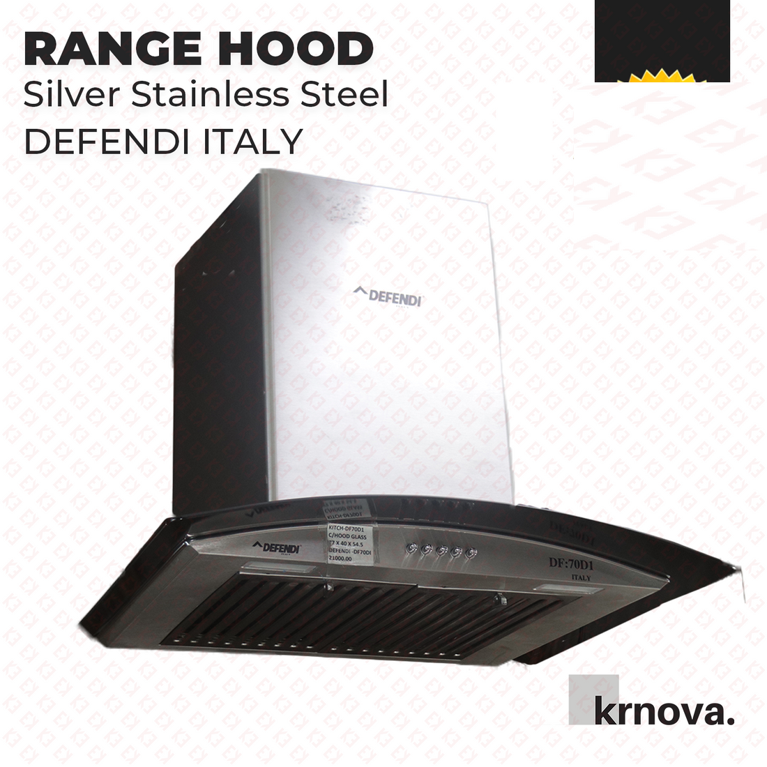 Defendi Italy 60cm SS Range Hood