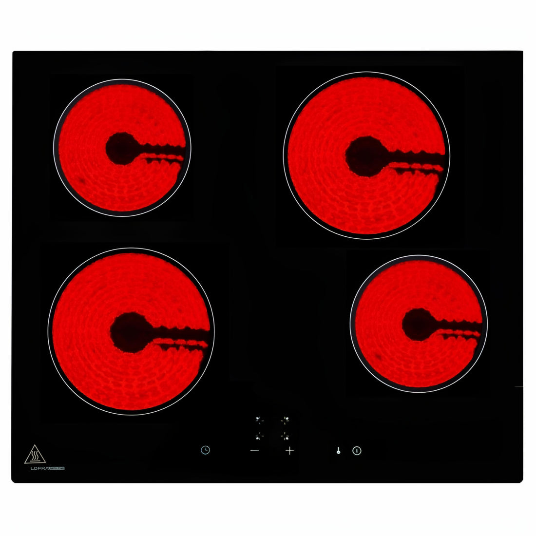 Lofra Infrared 60cm 4 Burner Tempered Glass Cooktop