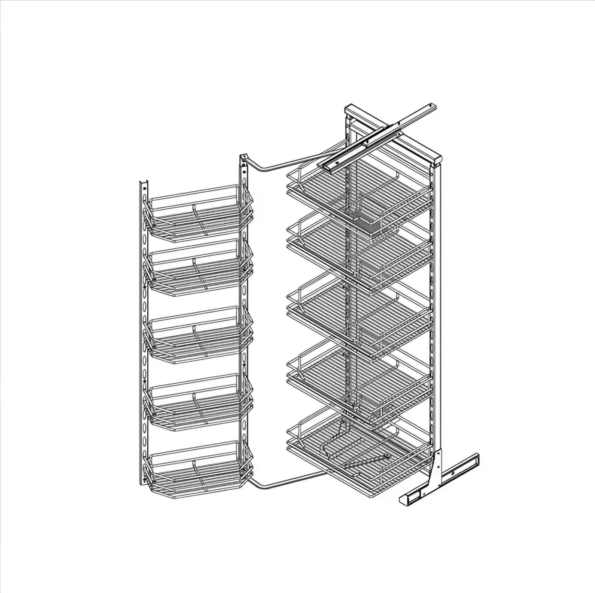 Multi Purpose Chrome Plated Kitchen Larder Rack 4