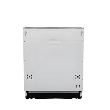 A black powder coated dishwasher from the Orienth England Automatic series, viewed from the front control panel.