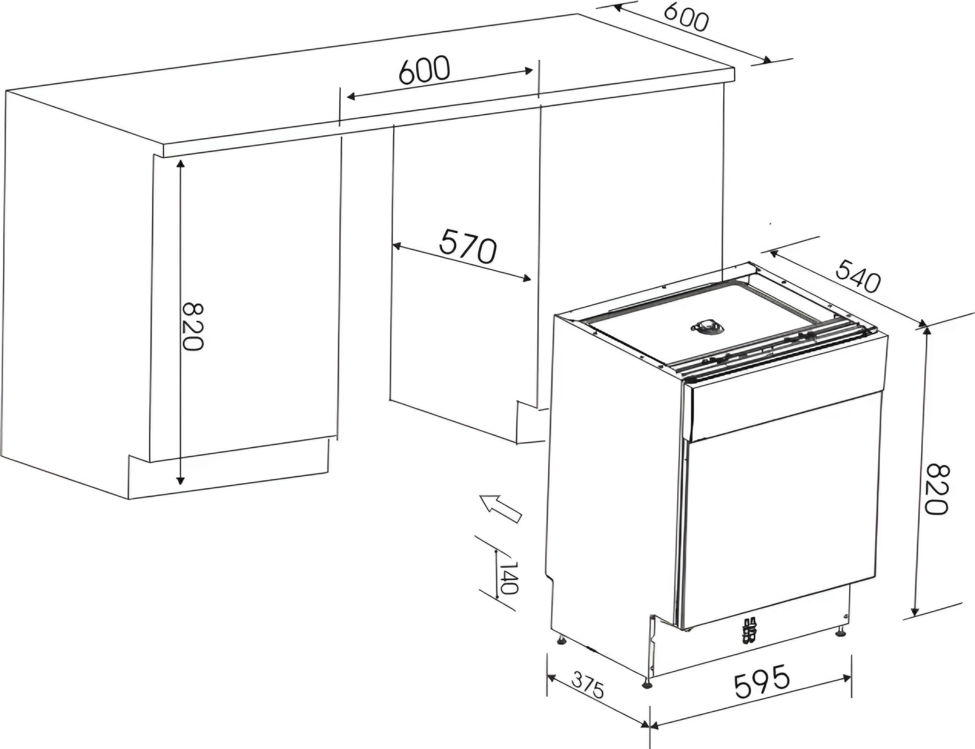 Orienth England Automatic Dishwasher