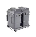 Grey 35L Pull Out Double Waste Bin