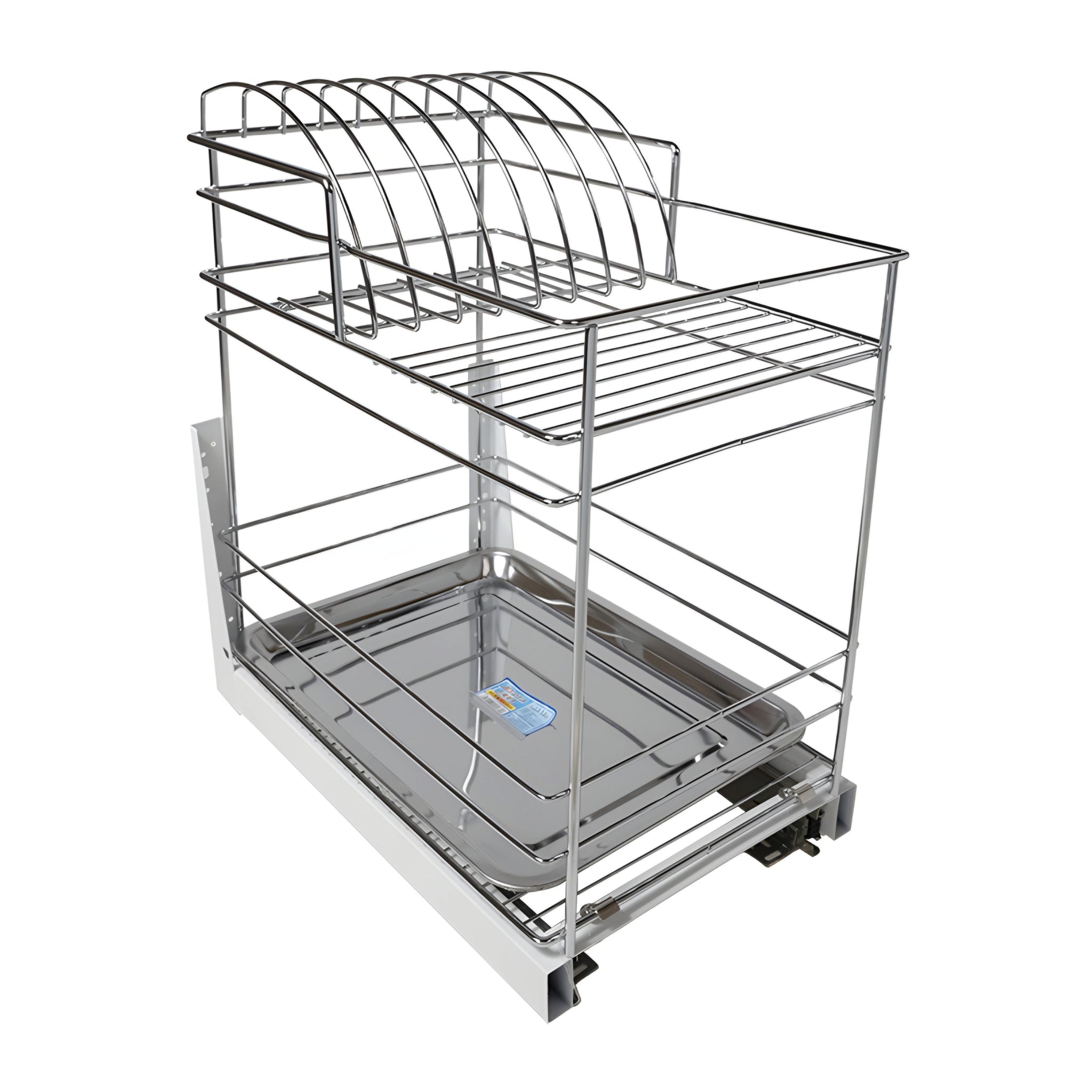 Pull Out Double Layer Dish Rack Organizer - ML019