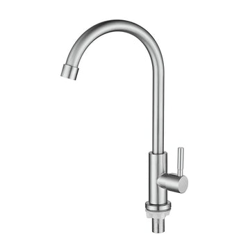 FAUCET Swan Neck Swivel SS Kitchen Tap