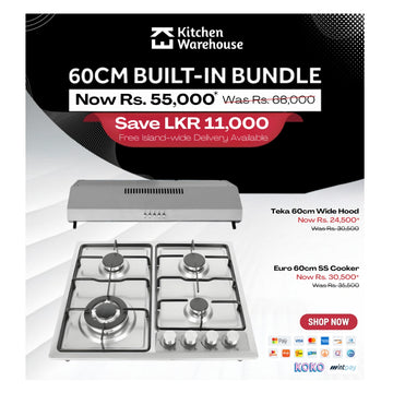 Dual Kitchen Solution: 4 Burner SS Hob + 60cm SS Hood