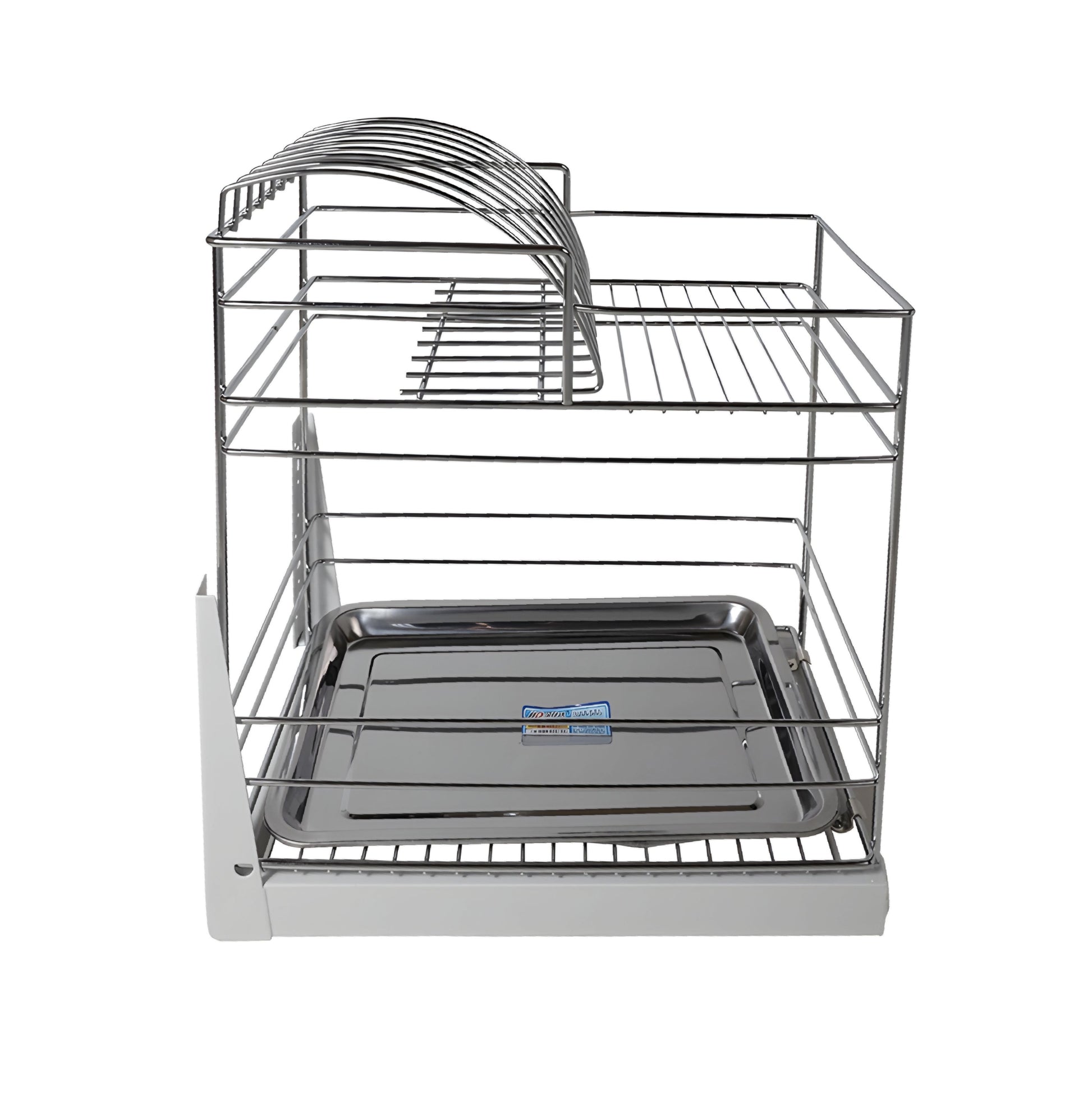 Pull Out Double Layer Dish Rack Organizer