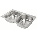 SS Euro Double Bowl Sink 820 x 450 x 180 mm