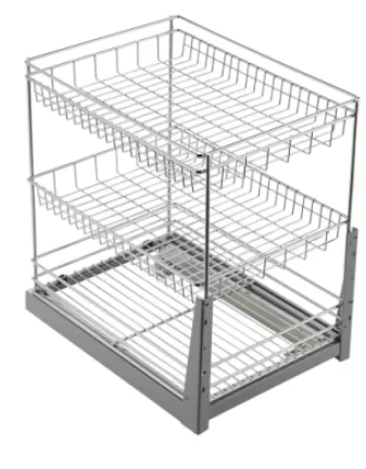 3 Layer Pull-Out Wire Type Drawer Organizer