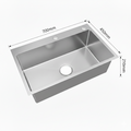 Stainless Steel Handmade Single Bowl Sink with drainer