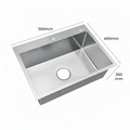 Stainless Steel Handmade Single Bowl Sink with drainer